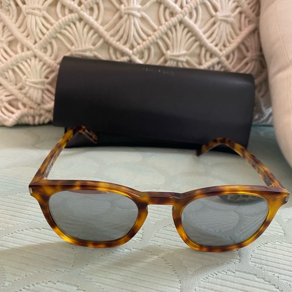 Saint Laurent Tortoise Shell Sunglasses - Picture 1 of 3